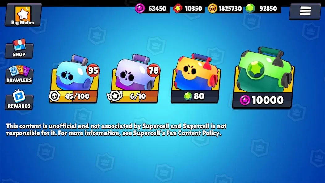 Box Simulator for Brawl Stars [МОД: Все открыто, Дополнительные деньги и Меню MOD] Screenshot 2