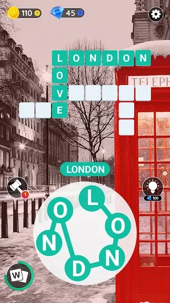 Word City: Connect Word Game (Ворд Сити) [МОД: Бесконечные деньги, Монеты и Мега MOD] Screenshot 1