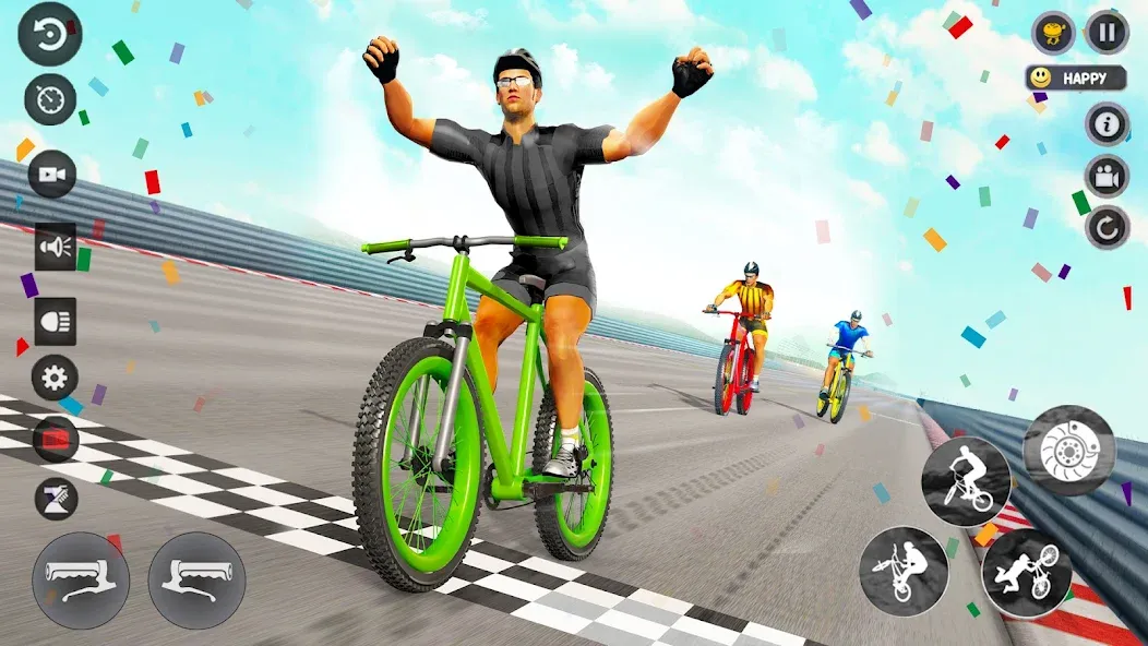 BMX Cycle Race 3d Cycle Games (гонка на велосипедах 3D игры на велосипеде) [МОД: Бесконечные деньги, Монеты и Мега MOD] Screenshot 3
