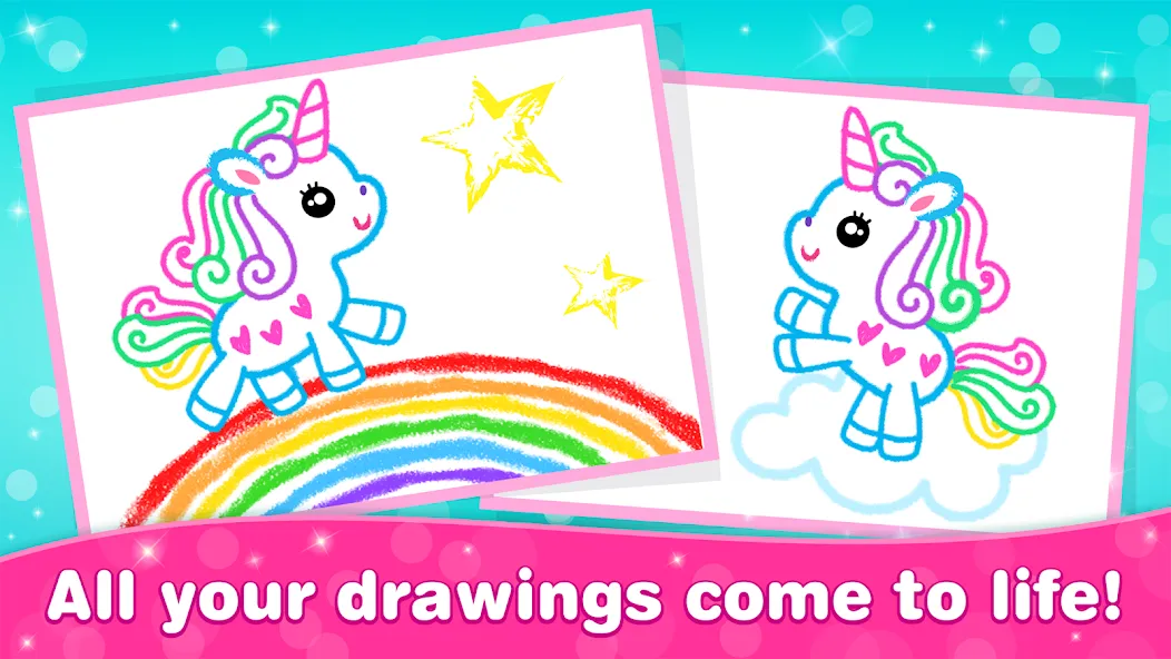 Bini Game Drawing for kids app (Бини) [МОД: Все открыто, Дополнительные деньги и Меню MOD] Screenshot 4