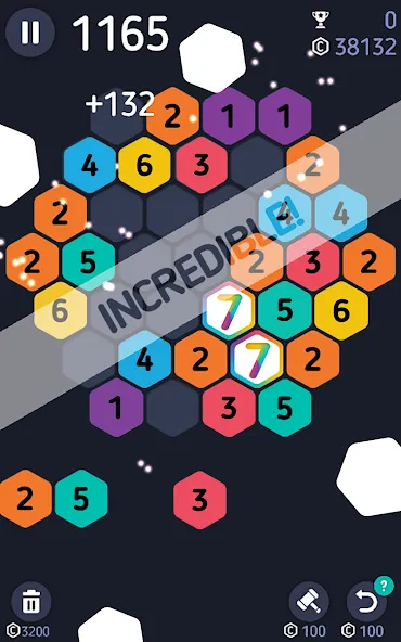 Make7! Hexa Puzzle [МОД: Меню, Бесконечные монеты и Открытые уровни] Screenshot 4