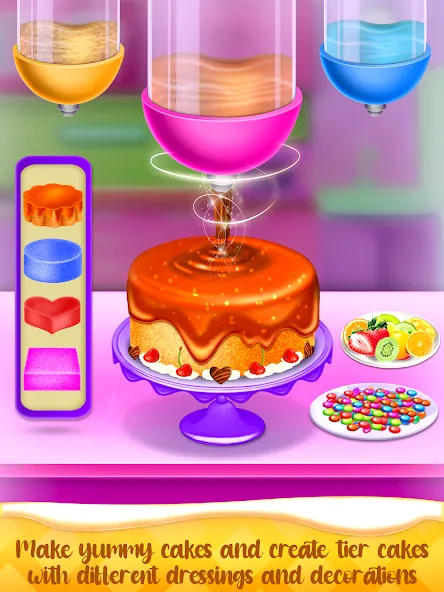 Cake Maker Cooking Cake Games (Кейк Мейкер кулинарные игры на приготовление тортов) [МОД: Много денег, Монет и Все открыто] Screenshot 2