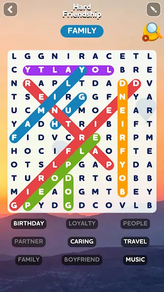 Word Search - Word Puzzle Game [МОД: Меню, Бесконечные монеты и Открытые уровни] Screenshot 1