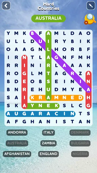 Word Search - Word Puzzle Game [МОД: Меню, Бесконечные монеты и Открытые уровни] Screenshot 2