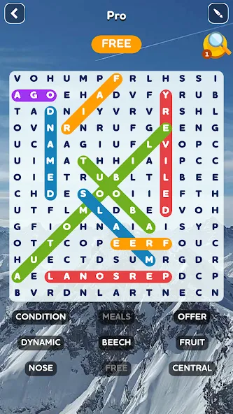 Word Search - Word Puzzle Game [МОД: Меню, Бесконечные монеты и Открытые уровни] Screenshot 3