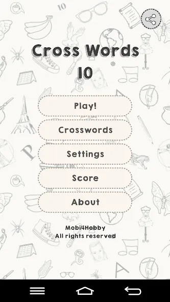 CrossWords 10 (Кроссворды 10) [МОД: Деньги, Монеты и Меню MOD] Screenshot 1