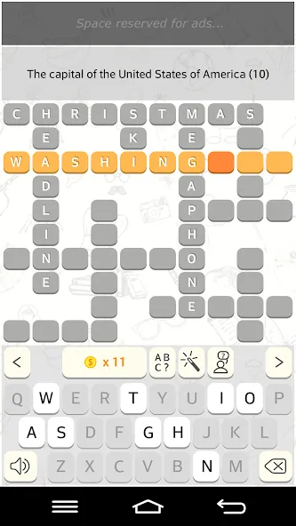 CrossWords 10 (Кроссворды 10) [МОД: Деньги, Монеты и Меню MOD] Screenshot 3