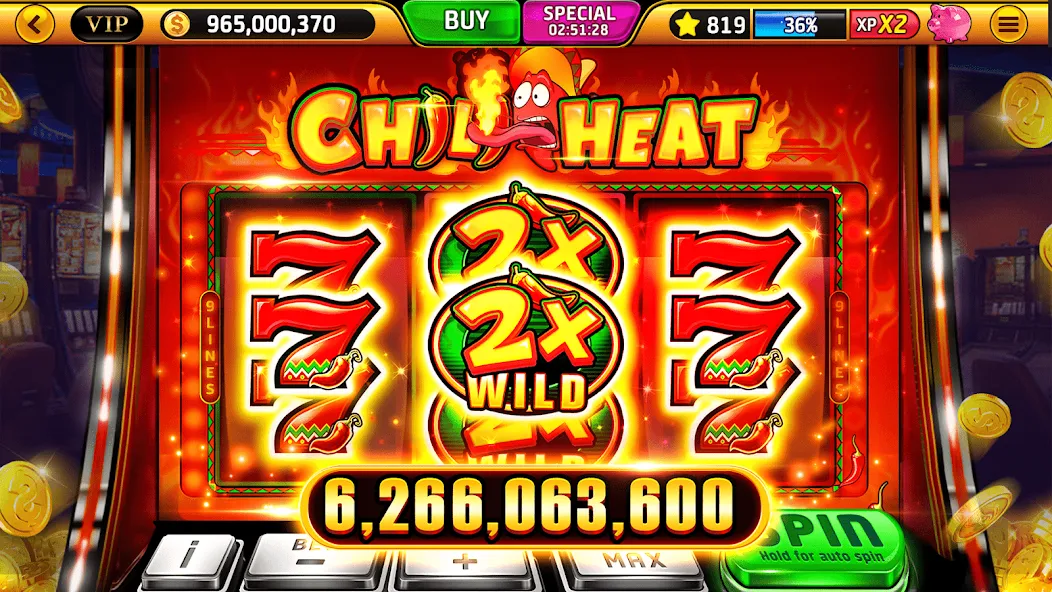 Wild Classic Slots Casino Game [МОД: Меню, Бесконечные монеты и Открытые уровни] Screenshot 5
