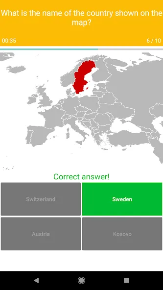 Europe Map Quiz - European Cou [МОД: Деньги, Монеты и Меню MOD] Screenshot 4