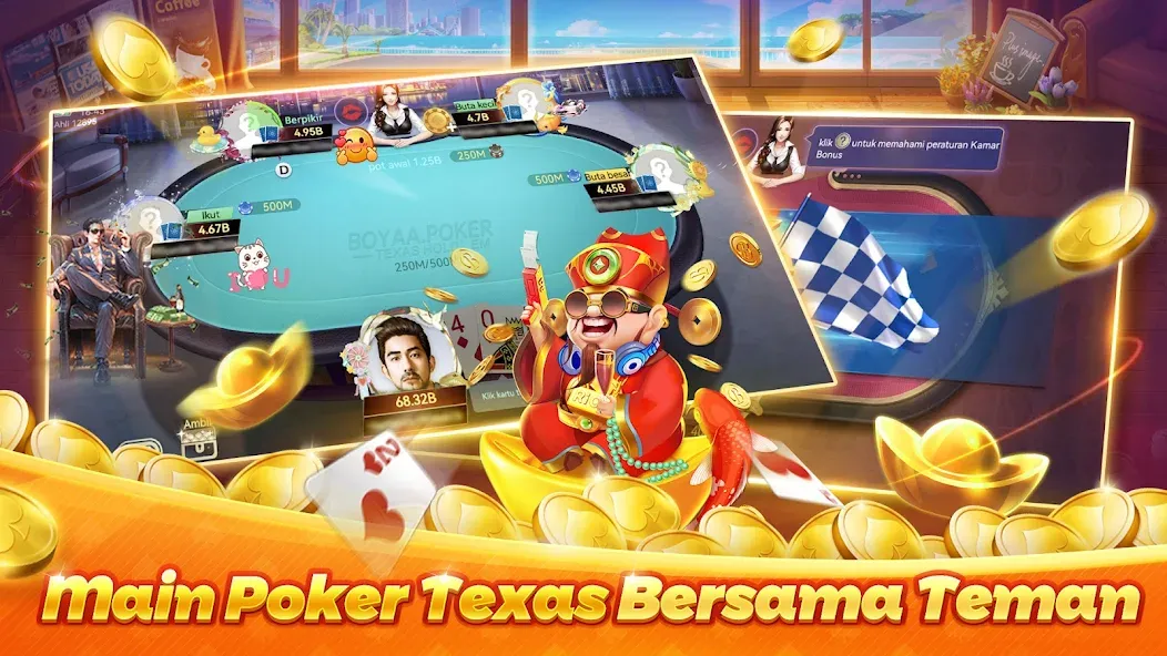Poker Texas Boyaa (Покер Техас Бояа) [МОД: Меню, Бесконечные монеты и Открытые уровни] Screenshot 2