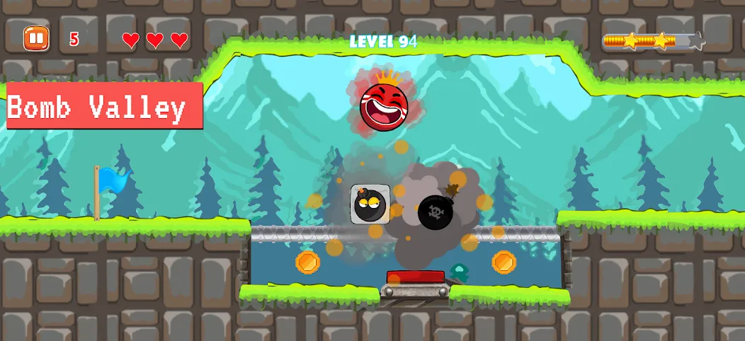 Bounce Ball 4: Red Season 4 (Рэд Баунс Болл 4) [МОД: Много денег, Монет и Все открыто] Screenshot 4