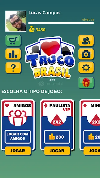 Truco Brasil - Truco online (Труко Бразиль) [МОД: Деньги, Монеты и Меню MOD] Screenshot 1
