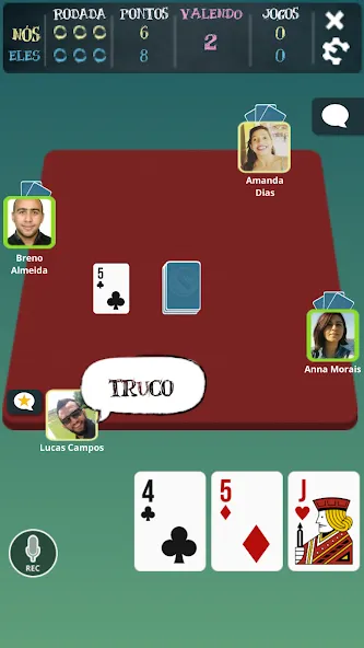 Truco Brasil - Truco online (Труко Бразиль) [МОД: Деньги, Монеты и Меню MOD] Screenshot 4
