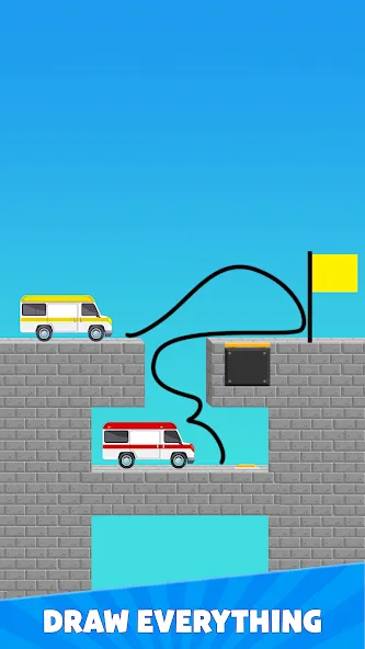 Draw Bridge Puzzle: Brain Game (Драу Бридж Пазл) [МОД: Меню, Бесконечные монеты и Открытые уровни] Screenshot 2