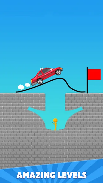 Draw Bridge Puzzle: Brain Game (Драу Бридж Пазл) [МОД: Меню, Бесконечные монеты и Открытые уровни] Screenshot 4