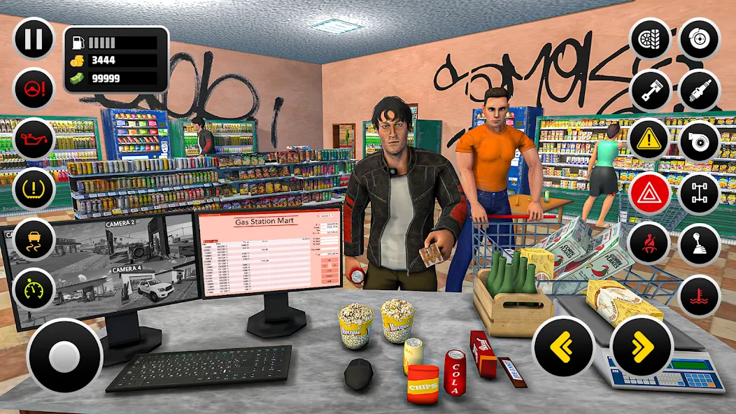 Gas Station Simulator Games [МОД: Меню, Бесконечные монеты и Открытые уровни] Screenshot 5