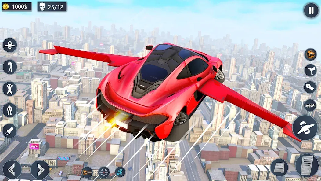 Flying Car Robot Game Car Game [МОД: Все открыто, Дополнительные деньги и Меню MOD] Screenshot 2