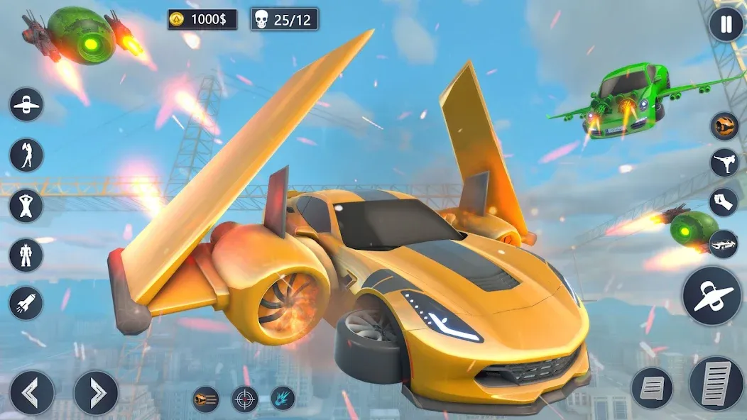 Flying Car Robot Game Car Game [МОД: Все открыто, Дополнительные деньги и Меню MOD] Screenshot 3