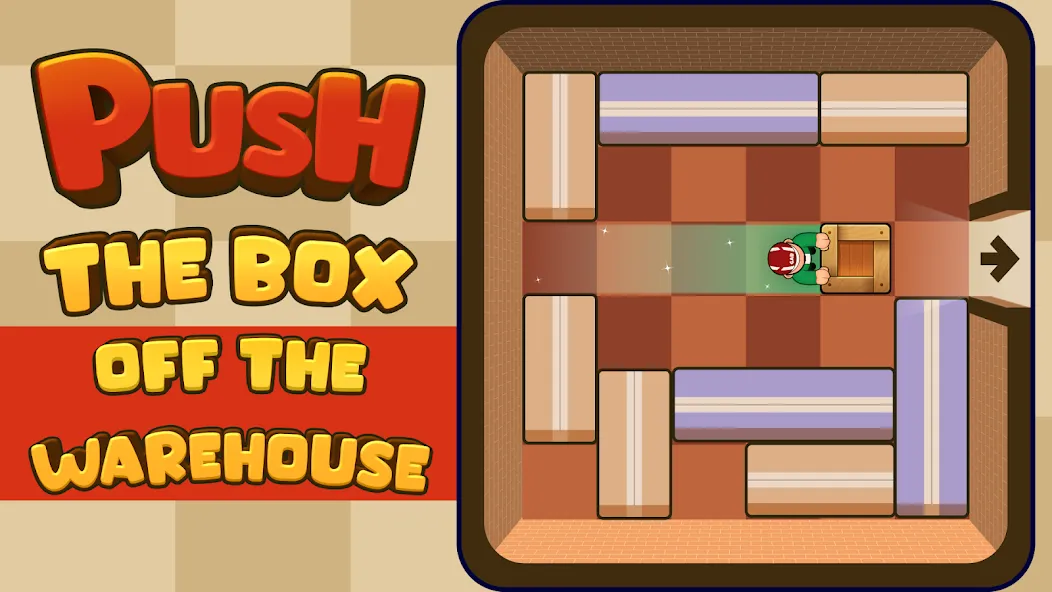 Push Box Out (Пуш Бокс Аут) [МОД: Все открыто, Дополнительные деньги и Меню MOD] Screenshot 1