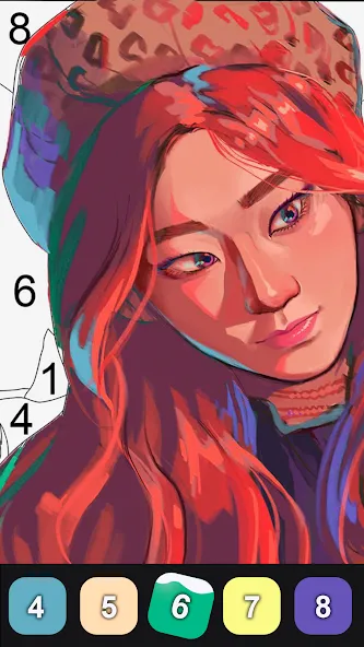 Kpop Paint by Numbers BT21 [МОД: Меню, Бесконечные монеты и Открытые уровни] Screenshot 5
