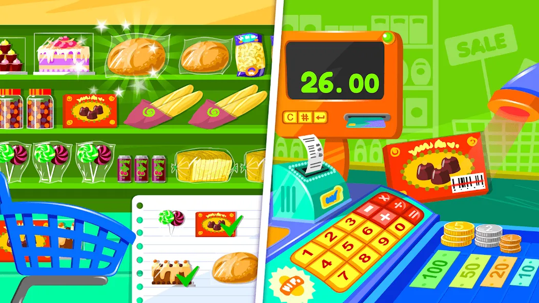 Supermarket Game 2 [МОД: Меню, Бесконечные монеты и Открытые уровни] Screenshot 2