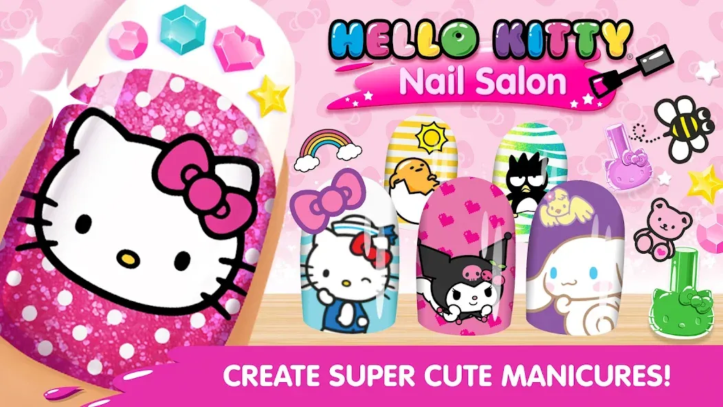 Hello Kitty Nail Salon [МОД: Меню, Бесконечные монеты и Открытые уровни] Screenshot 1