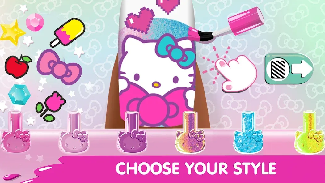 Hello Kitty Nail Salon [МОД: Меню, Бесконечные монеты и Открытые уровни] Screenshot 2