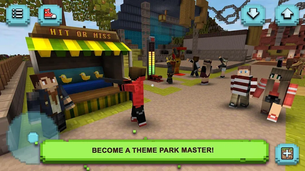 Theme Park Craft: Build & Ride [МОД: Деньги, Монеты и Меню MOD] Screenshot 1