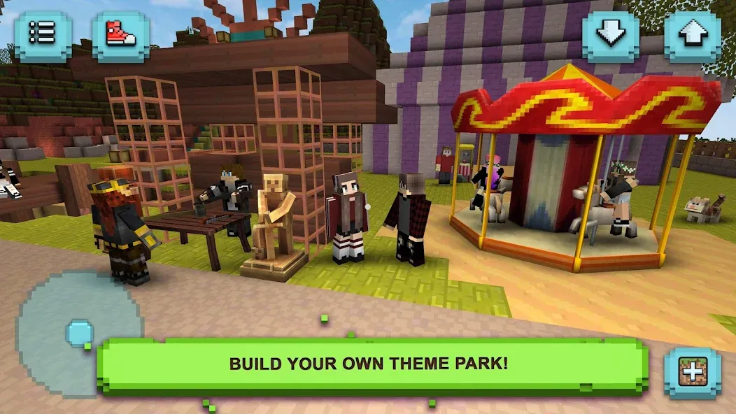 Theme Park Craft: Build & Ride [МОД: Деньги, Монеты и Меню MOD] Screenshot 2