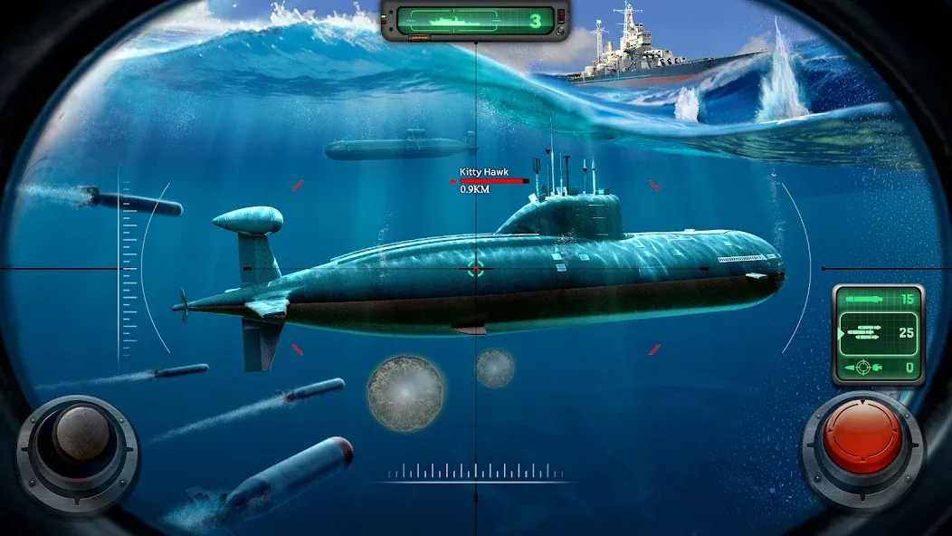 Sea War: Raid (Юбоат) [МОД: Все открыто, Дополнительные деньги и Меню MOD] Screenshot 3