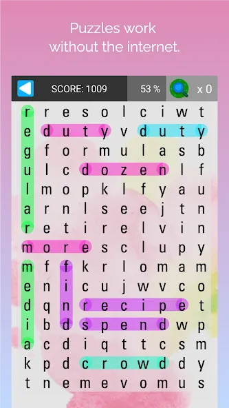 busca palabras: sopa de letras (буска палабрас) [МОД: Бесконечные деньги, Монеты и Мега MOD] Screenshot 5
