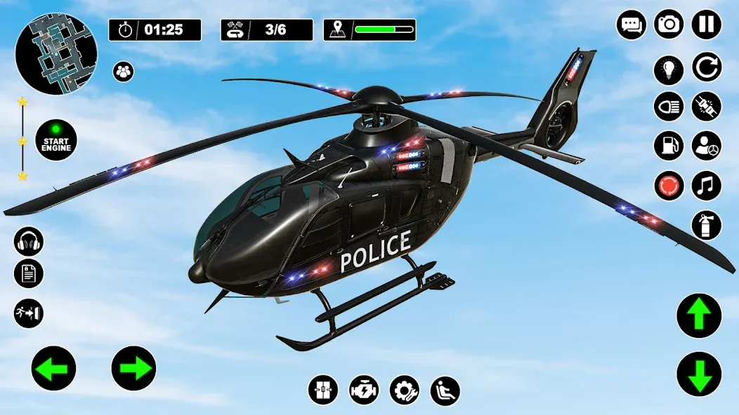 Police Helicopter Chase Game [МОД: Много монет, Открытые уровни и Мега MOD] Screenshot 5