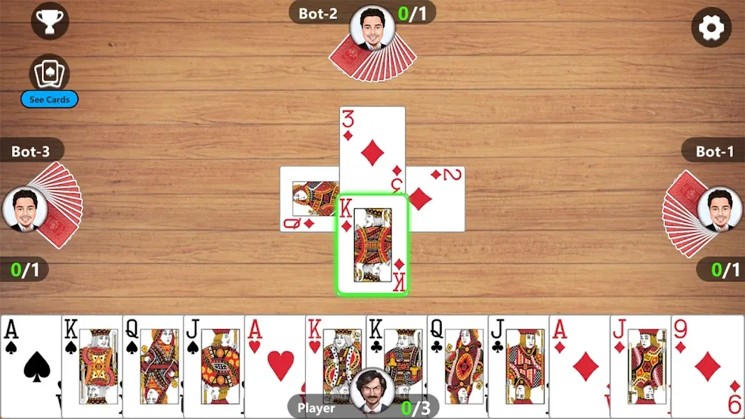 Callbreak Master 3 - Card Game [МОД: Меню, Бесконечные монеты и Открытые уровни] Screenshot 2