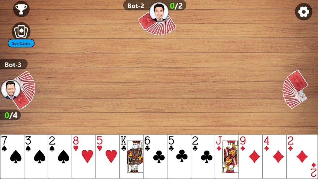 Callbreak Master 3 - Card Game [МОД: Меню, Бесконечные монеты и Открытые уровни] Screenshot 4