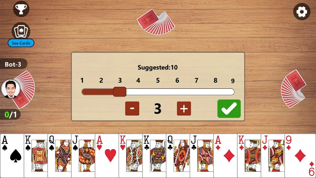 Callbreak Master 3 - Card Game [МОД: Меню, Бесконечные монеты и Открытые уровни] Screenshot 5