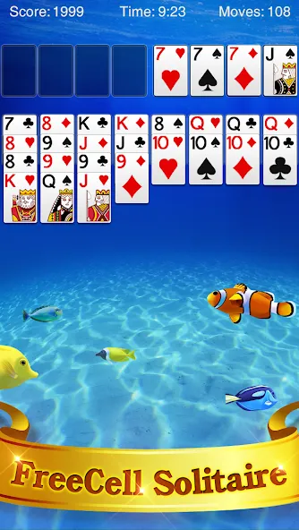 FreeCell Solitaire [МОД: Все открыто, Дополнительные деньги и Меню MOD] Screenshot 1