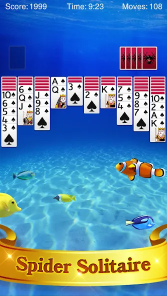 Spider Solitaire [МОД: Бесконечные деньги, Монеты и Мега MOD] Screenshot 1