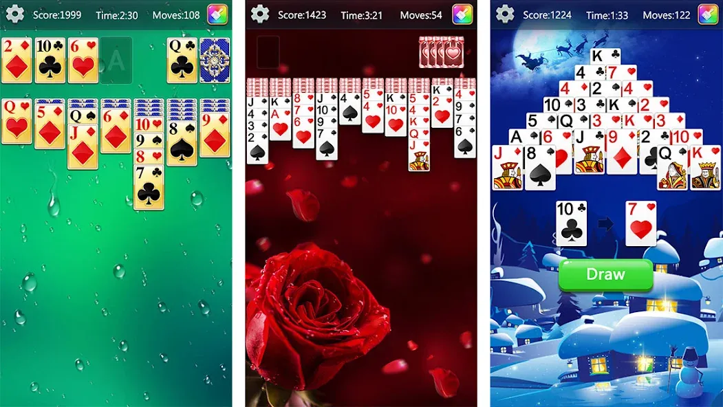 Solitaire Collection Fun (Солитер Коллекция Фан) [МОД: Деньги, Монеты и Меню MOD] Screenshot 1
