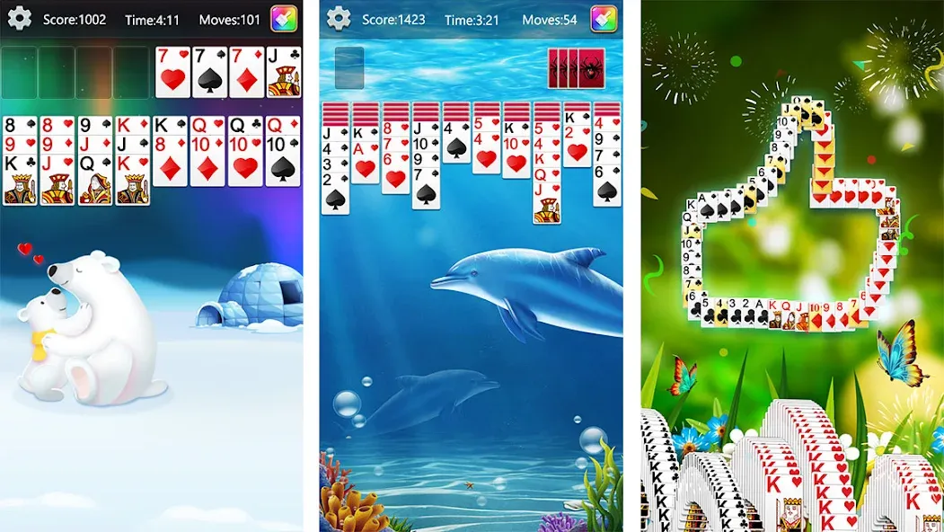 Solitaire Collection Fun (Солитер Коллекция Фан) [МОД: Деньги, Монеты и Меню MOD] Screenshot 2