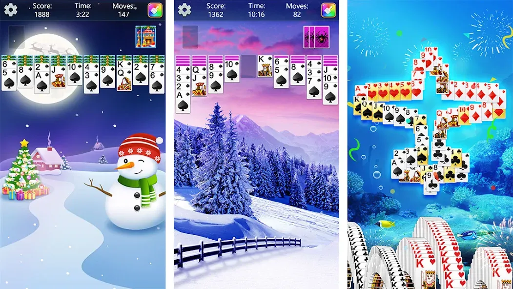 Spider Solitaire Fun (Спайдер Солитер Фан) [МОД: Много монет, Открытые уровни и Мега MOD] Screenshot 2