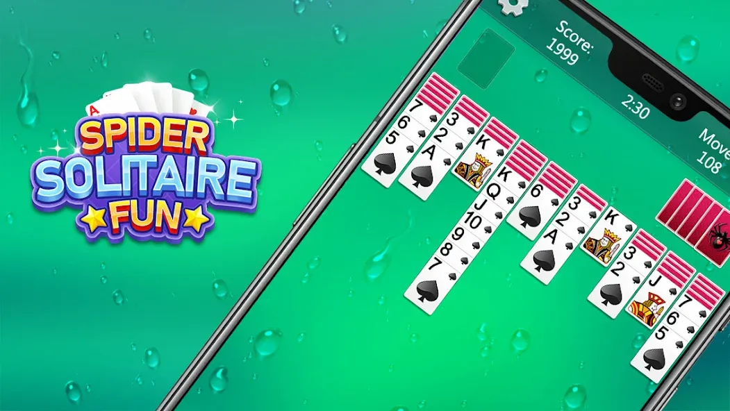 Spider Solitaire Fun (Спайдер Солитер Фан) [МОД: Много монет, Открытые уровни и Мега MOD] Screenshot 3