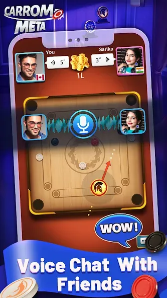 Carrom Meta-Board Disc Game (Карром Мета) [МОД: Деньги, Монеты и Меню MOD] Screenshot 3