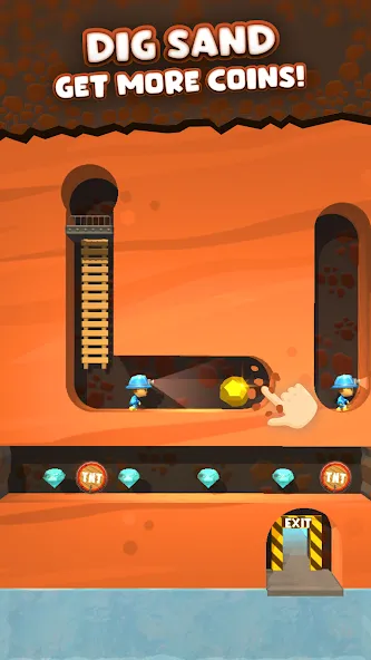 Mine Rescue: Gold Mining Games (Майн Рескью) [МОД: Все открыто, Дополнительные деньги и Меню MOD] Screenshot 5