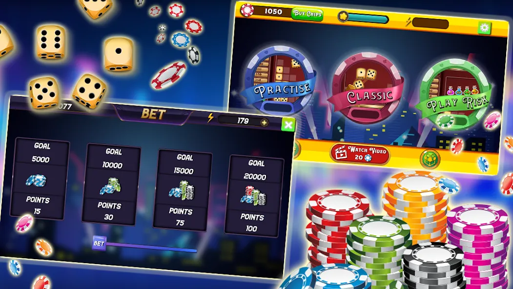 Farkle - Dice Game (Фаркл) [МОД: Много денег, Монет и Все открыто] Screenshot 4