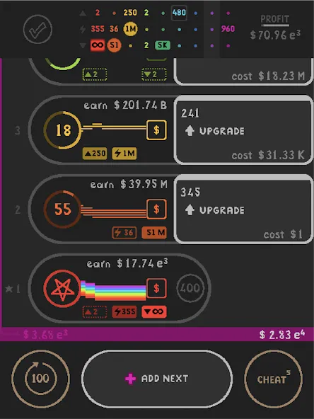 Idle Game 1 (Айдл Гейм 1) [МОД: Много денег, Монет и Все открыто] Screenshot 5