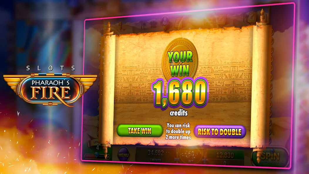 Slots - Pharaoh's Fire (Слоты) [МОД: Все открыто, Дополнительные деньги и Меню MOD] Screenshot 4
