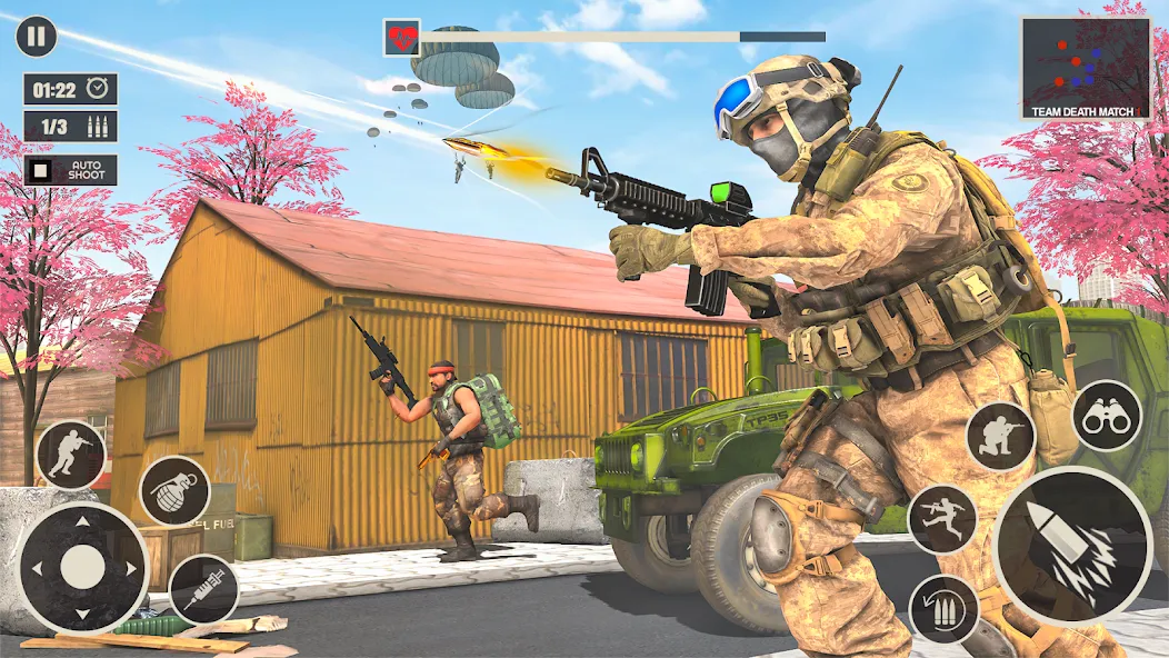 Offline War Shooting Games 3D [МОД: Бесконечные деньги, Монеты и Мега MOD] Screenshot 1