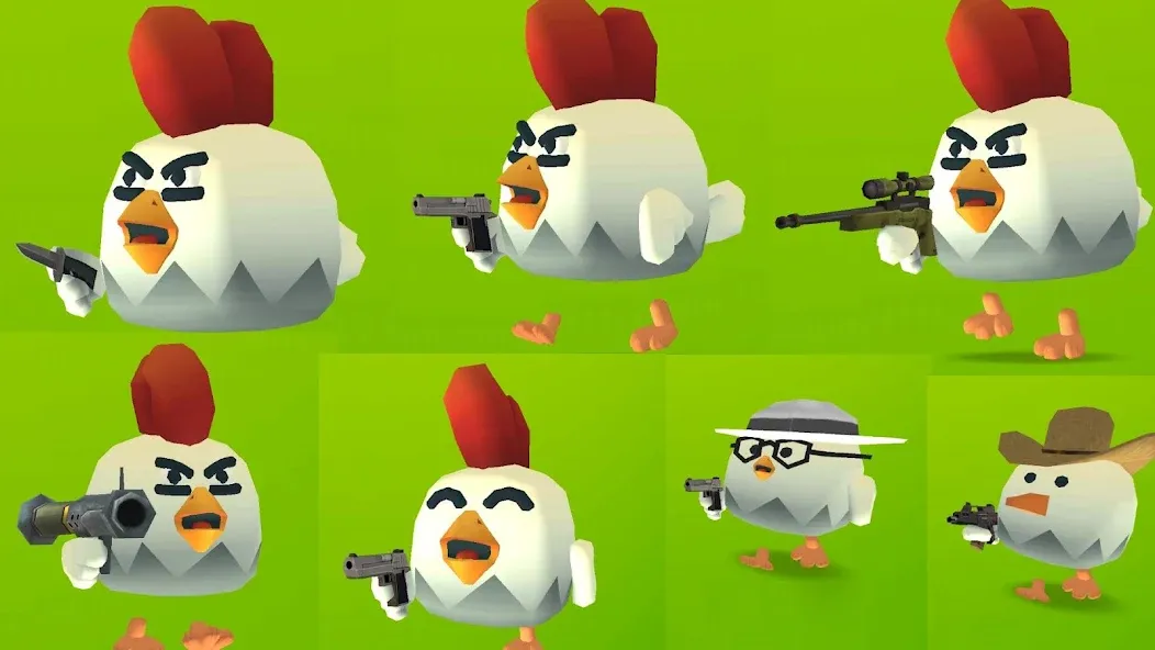 Chicken Gun (Чикен Ган) [МОД: Много монет, Открытые уровни и Мега MOD] Screenshot 1