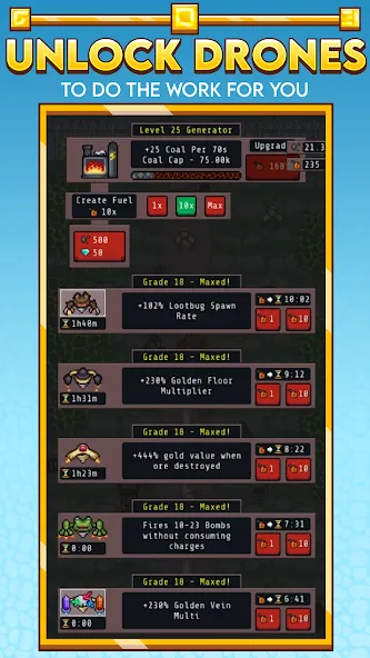 Idle Obelisk Miner (Айдл Обелиск Майнер) [МОД: Все открыто, Дополнительные деньги и Меню MOD] Screenshot 3