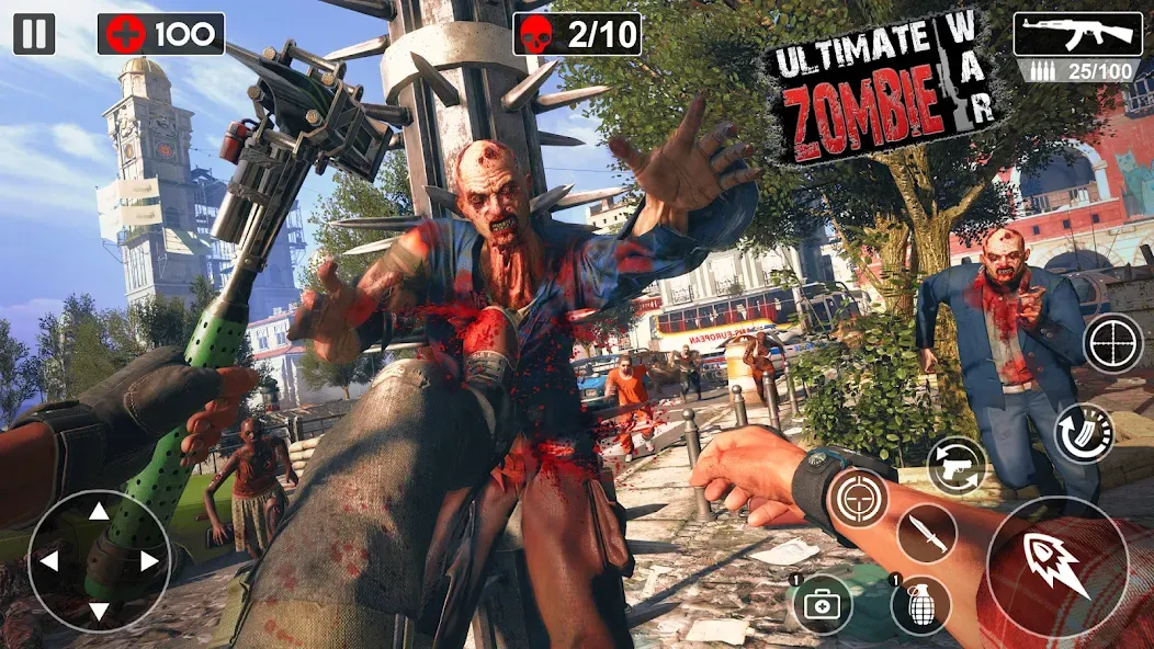 Zombie Games 3d 2024 : fps War [МОД: Все открыто, Дополнительные деньги и Меню MOD] Screenshot 1